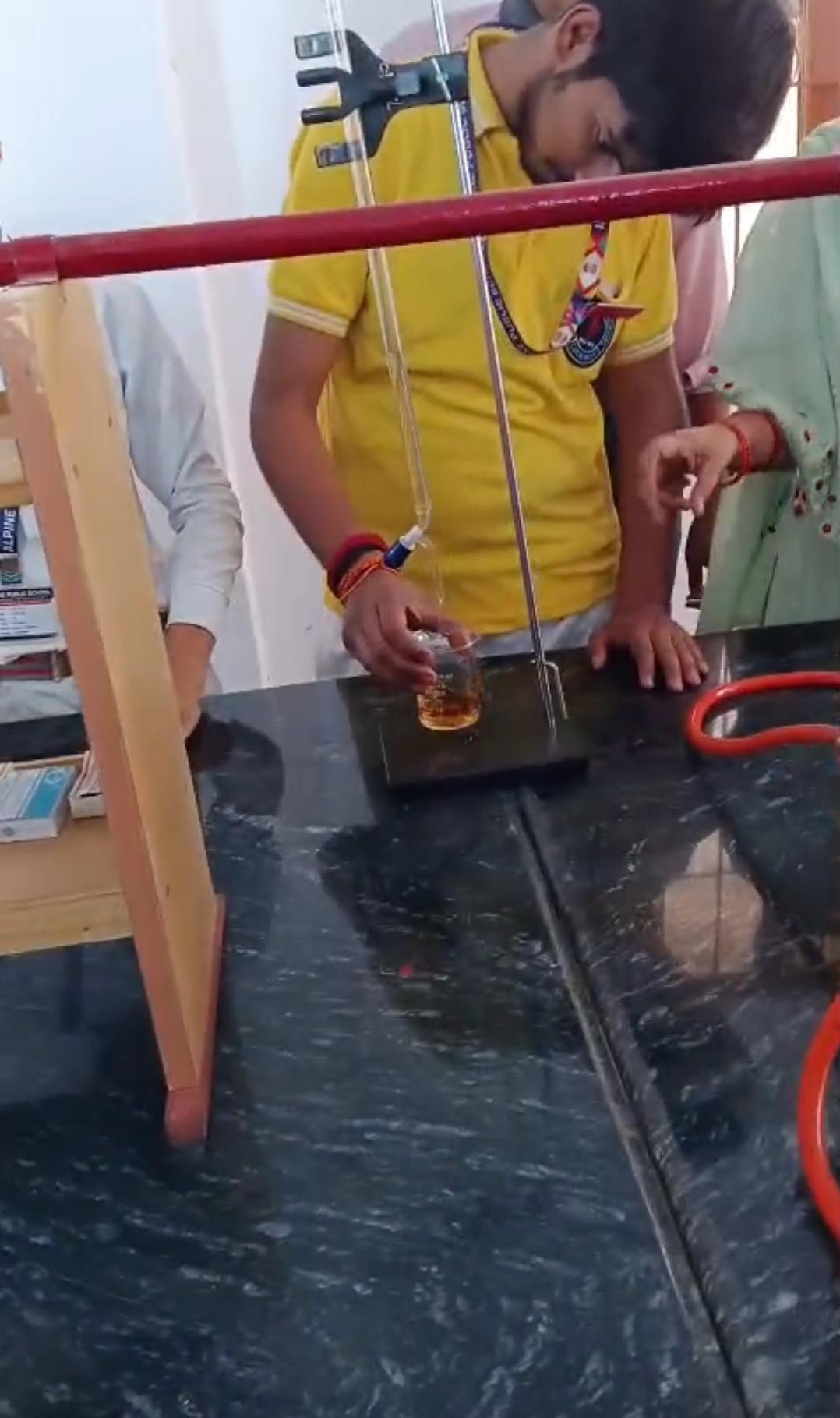 New Science Lab — Student Performing Titration